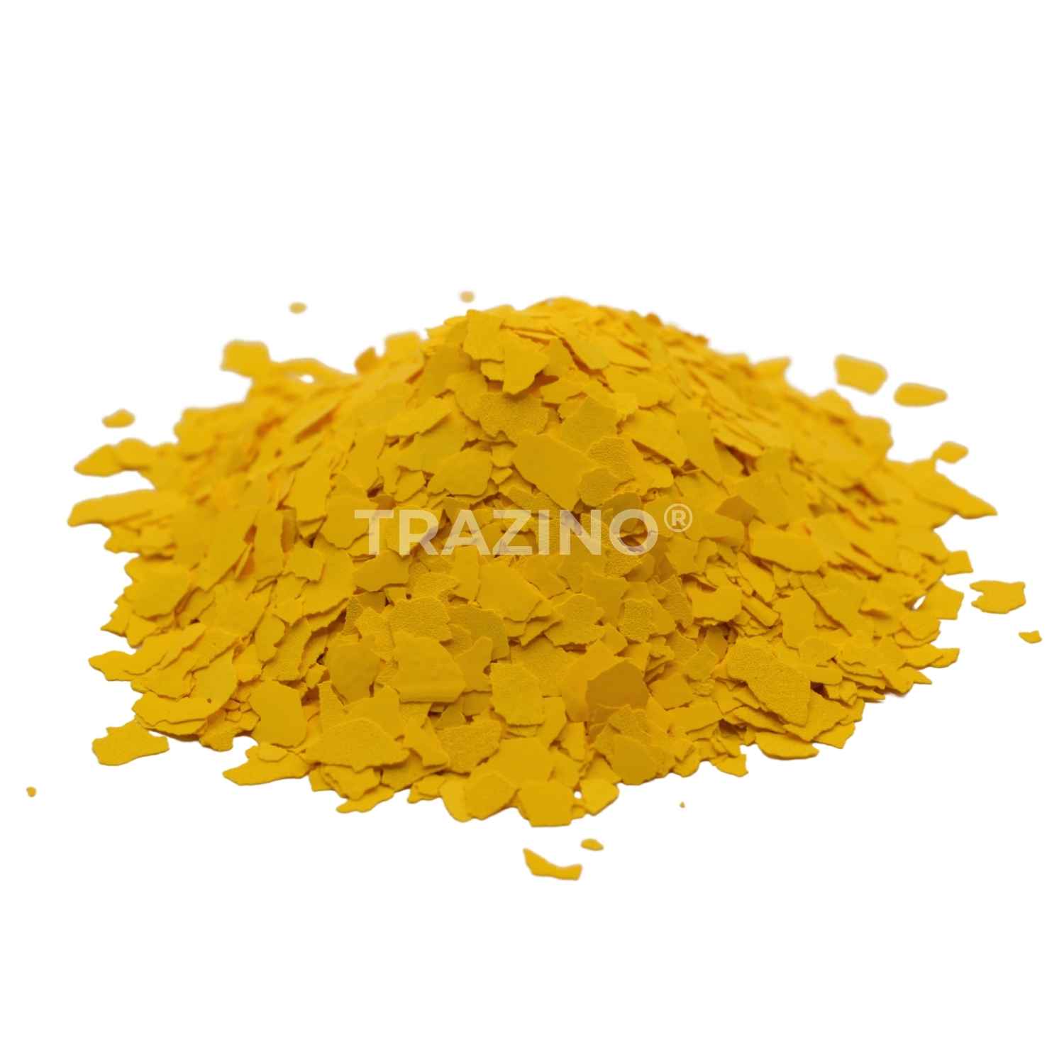 Trazino® Farbchips in Maisgelb zum Einstreuen für Beschichtungen Trazino® Farbchips in Maisgelb zum Einstreuen für Beschichtungen